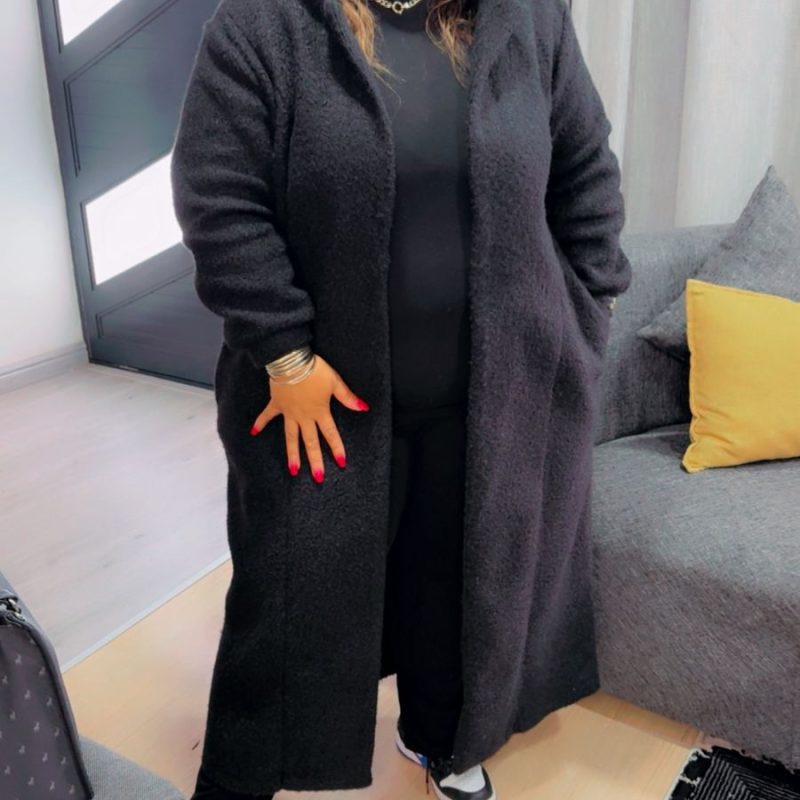 Long Black Wool Coat