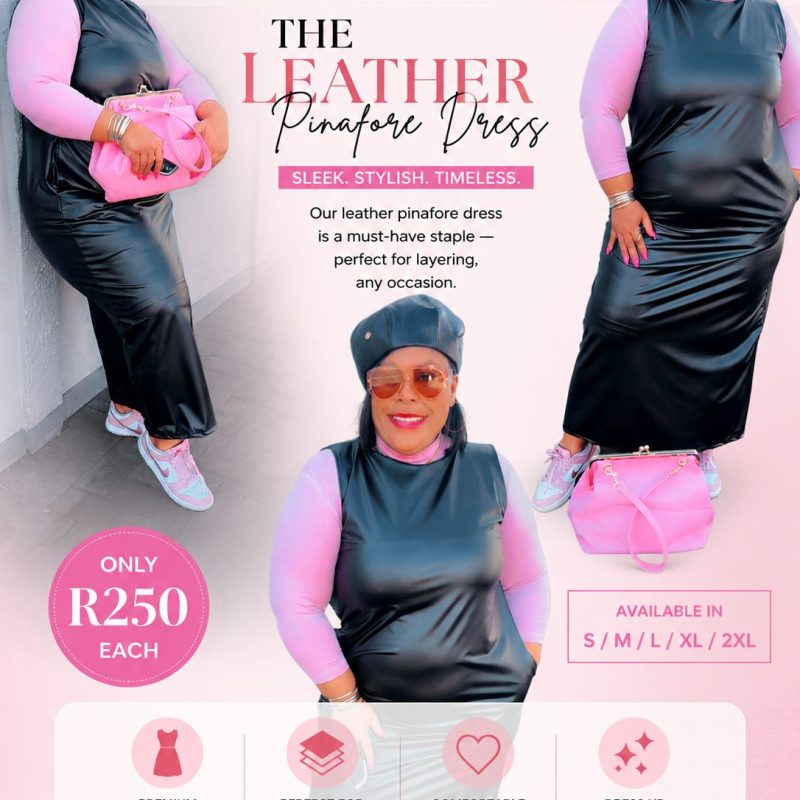 Leather Pinafore Dress