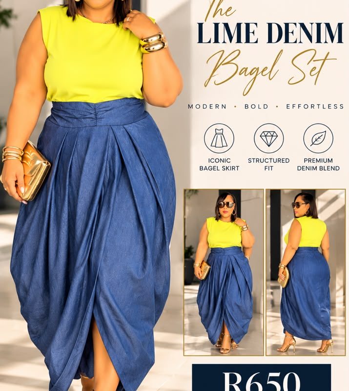 Lime Denim Bagel Set
